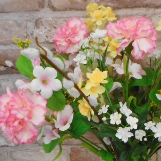 Birth Month Faux Flowers Bouquet - January ~ Carnations ABV064 : Designed by Helen