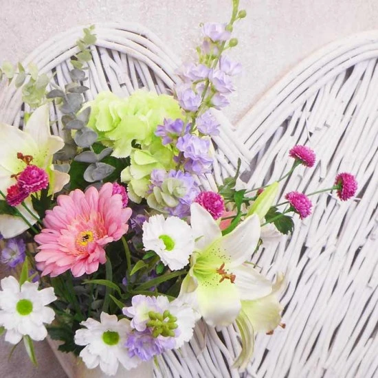 Birth Month Faux Flowers Bouquet - July ~ Delphiniums ABV004 : Created by Claire