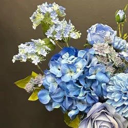  The Blue Lagoon Faux Flowers Bouquet - DFB005