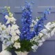 Faux Flowers Bouquet - Simply Delphiniums - ABV061 : Designed by Helen