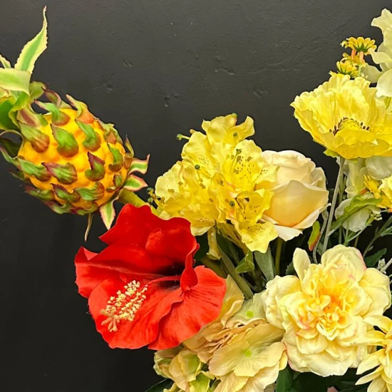  The Pina Colada Faux Flowers Bouquet - DFB002