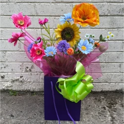 Pretty Polly Artificial Flowers Hand Tied Bouquet - ABV086