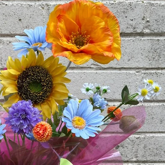 Pretty Polly Artificial Flowers Hand Tied Bouquet - ABV086