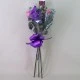Silk Flowers Gift Bouquet Purple Sensation Silk Rose and Gerbera - ABV018