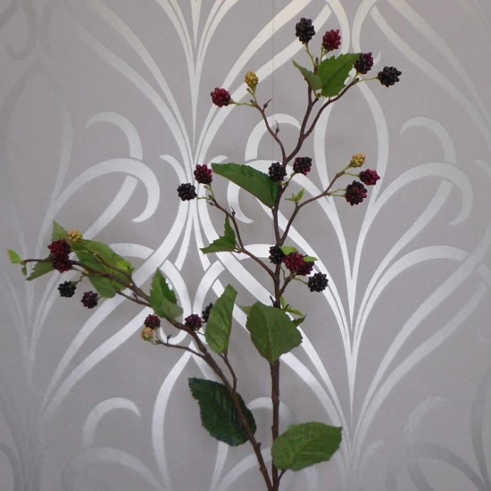 Artificial Blackberries Stem Red Black - LUX021 CC3