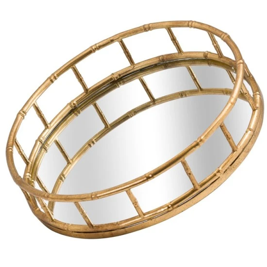 Set of 2 Detailed Circular Trays 48cm - LUX027 4A