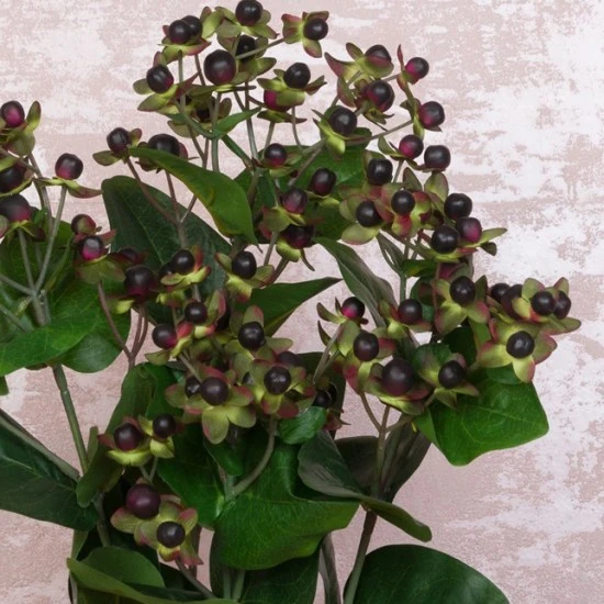 LUXE Artificial Hypericum Berries Burgundy 72cm  - LUX015 CC2