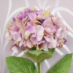 LUXE Artificial Hydrangeas Purple Green 70cm - LUX002 CC2