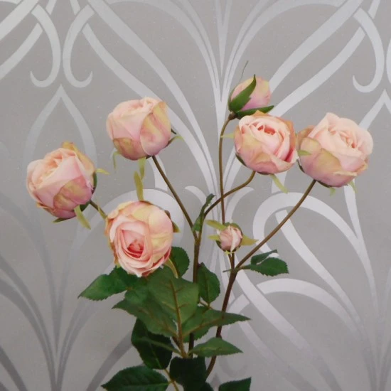 LUXE Artificial Roses Sweet Juliet Pink Peach 65cm - LUX009 CC2