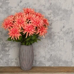 LUXE Artificial Dahlias Labyrinth Apricot 75cm - LUX011