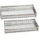 Set of Rectangular Nickel Trays 25.5cm - LUX032 1B