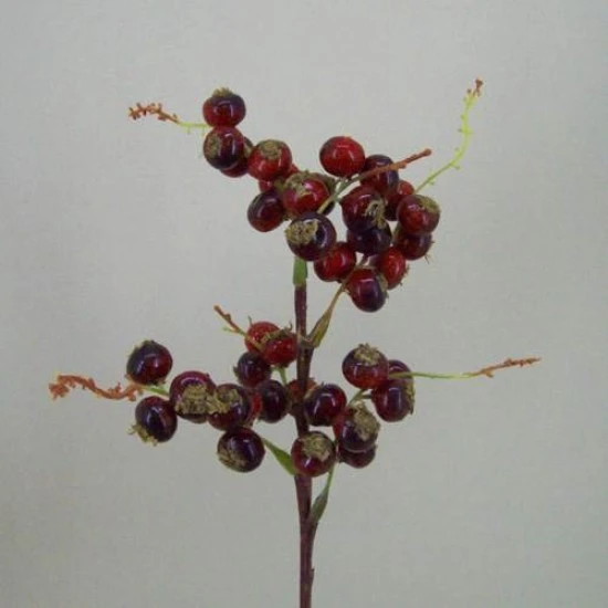 Artificial Berry Stem Red 40cm - B005 