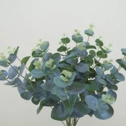 Silk Eucalyptus Bush Large Leaf Soft Green - EUC008 DD4
