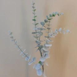 Artificial Eucalyptus Stem Grey Green Flocked - EUC035 E4