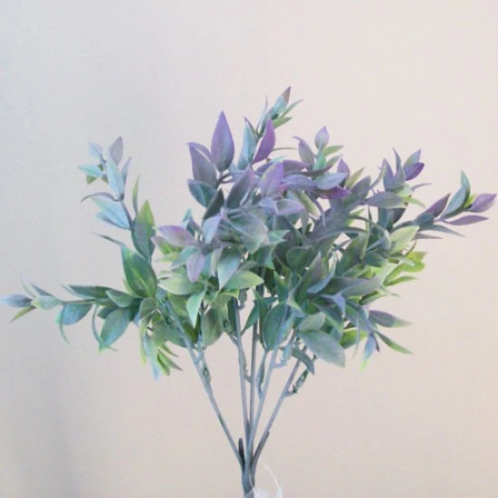 Artificial Ruscus Plants Green Grey and Lavender 29cm - RUS003 O2