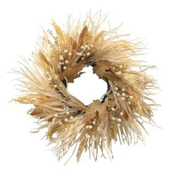 Foliage Wreath Dried and Artificial Mix 50cm - AUT006 BAY3C