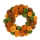 Velvet Pumpkins Wreath 46cm - PUM016 