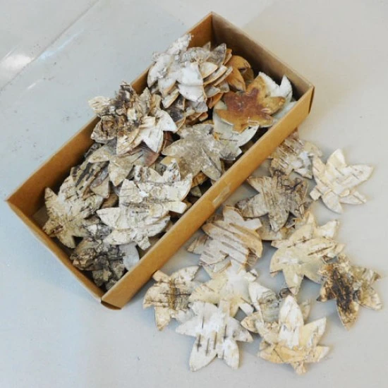 Box of Birch Bark Maple Leaves - BIR004 PR
