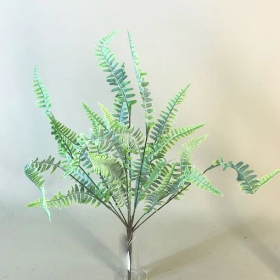 Flocked Fern Plants Pale Green - FER014 Q1