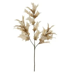 Faux Dried Artificial Oak Leaves Spray Oyster 91cm - OAK003 