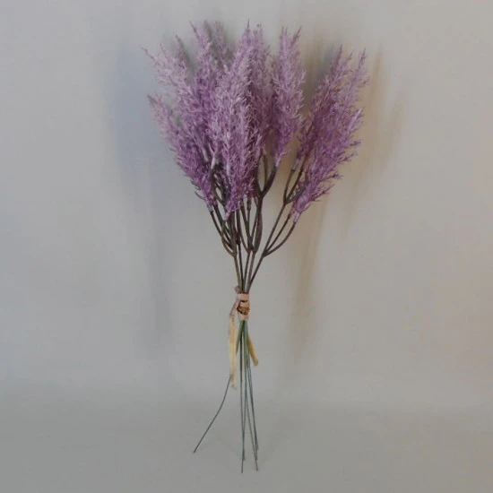 Artificial Pampas Grass Pick x 6 Mauve Purple 37cm - PAM027 L2