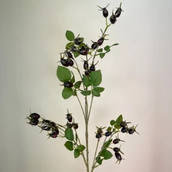 Artificial Rosehips Branch Burgundy 95cm - R223 O2