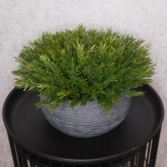 Faux Vanilla Bush in Grey Stone Bowl 33cm - VAN002 