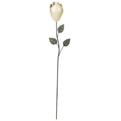 Metal Rose Bud Stake Cream - MET014 BX5