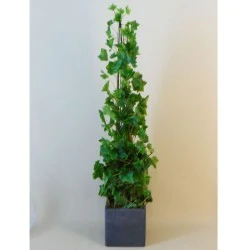 Potted Artificial Ivy Plant Obelisk in Slate Grey Pot 90cm - IVY056 6E