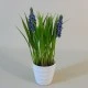 Artificial Muscari Plant in White Pot 21cm - MUS002 3B