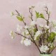 Artificial Flower Arrangement | White Blossom in Green Vase - BLV002 