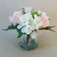Artificial Flower Arrangement | Roses and Hydrangeas Cream Pink - RHV007 3C