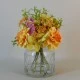 Artificial Flower Arrangements | Dahlias and Hydrangeas Yellow - DAH006 3D