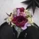 Burgundy Roses and Green Hydrangeas Artificial Flower Arrangements - ROS019 3C