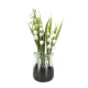 Artificial Lily of the Valley Plant in Glass Jar 18cm - LIL001 3B
