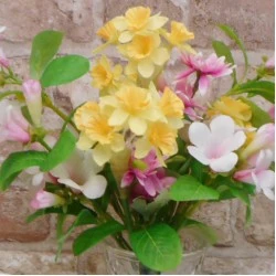 Faux Flower Mum-mento Posy with Vase - MUM002 