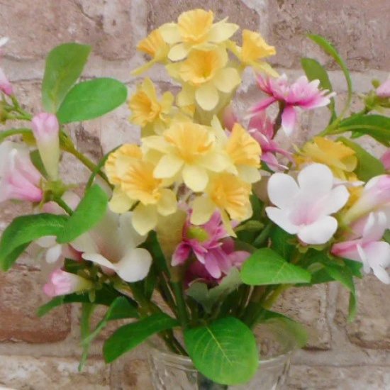 Artificial Bellflowers Pink 47cm - B028 B3