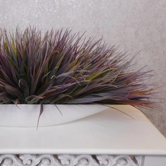 Artificial Fountain Grass in White Porcelain Bowl 55cm - FOU003 3D