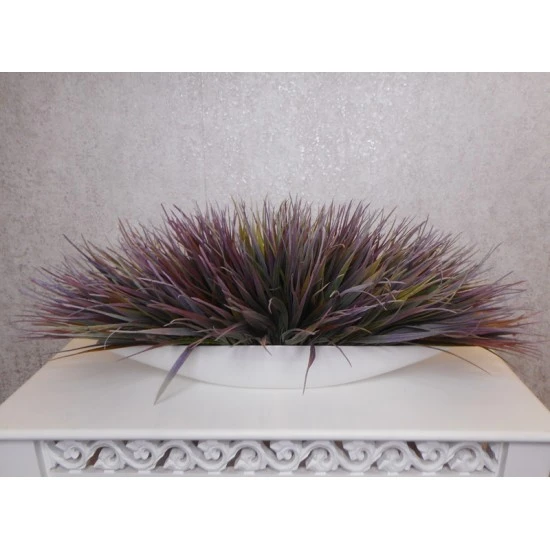 Artificial Fountain Grass in White Porcelain Bowl 55cm - FOU003 3D