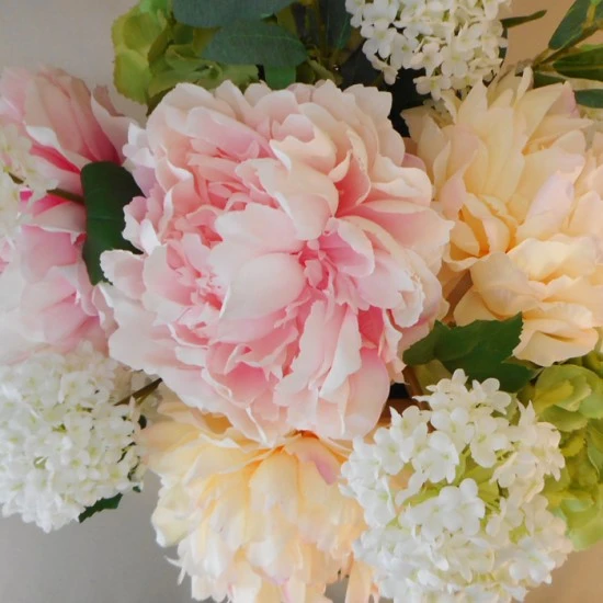 Anastasia Artificial Peony Peach 56cm - P240 L3