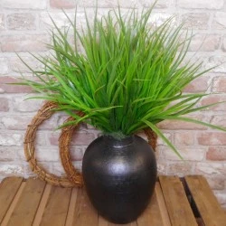 Vanilla Grass in Charcoal Metal Vase 62cm - GRA050