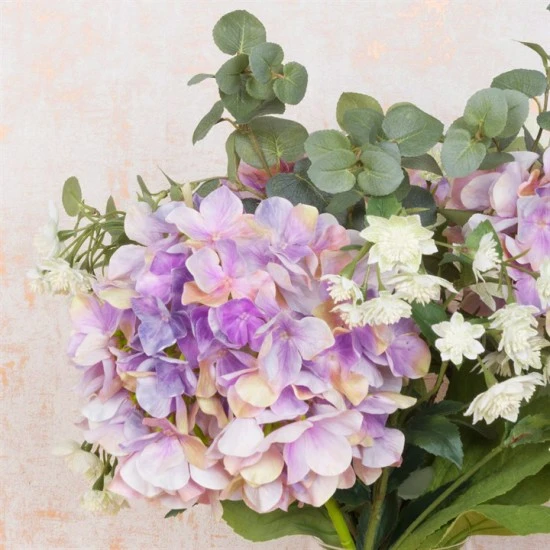 Centerpiece Arrangement | Mauve Artificial Hydrangeas & Eucalyptus - HYD022 1A