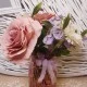 Pink Roses and White Hydrangeas Artificial Flower Arrangement - ROS006 7B