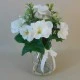 Pansies in Glass Jar 26cm | Artificial Flower Arrangements - PAN003 
