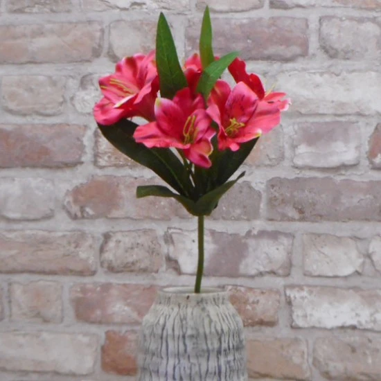 Artificial Alstroemeria Stem Hot Pink 48cm  - A052 A4