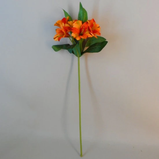 Artificial Alstroemeria Stem Orange 48cm  - A050 B2