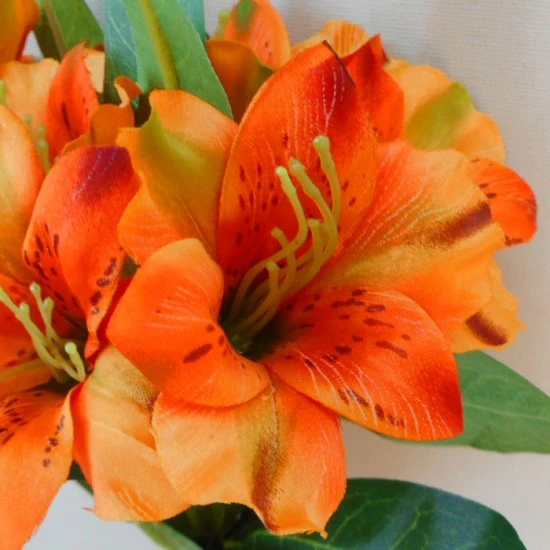 Artificial Alstroemeria Stem Orange 48cm  - A050 B2