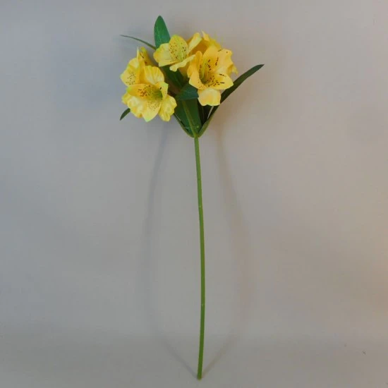 Artificial Alstroemeria Stem Yellow 48cm  - A053 A4