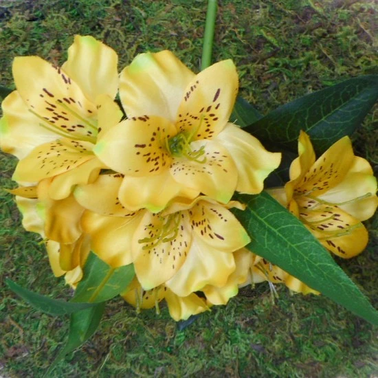 Artificial Alstroemeria Stem Yellow 48cm  - A053 A4