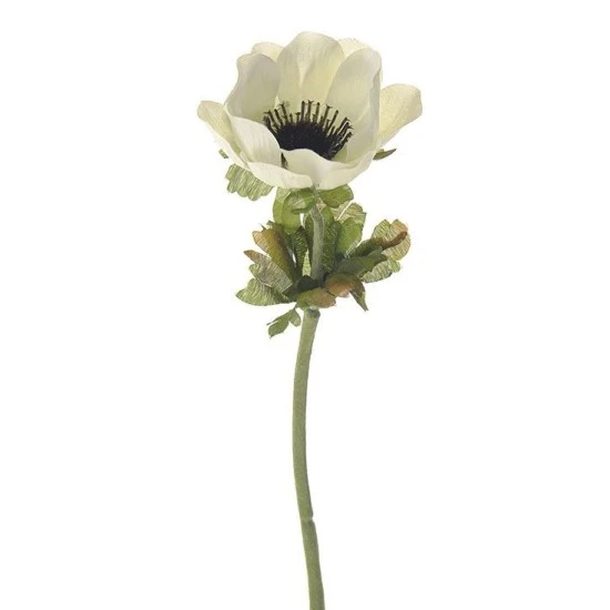 Artificial Anemones Cream 35cm - A015 JJ4